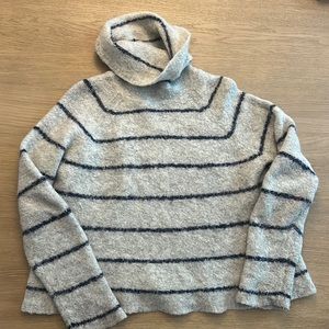 MADEWELL - Roundtrip Striped Cropped Turtleneck Sweater